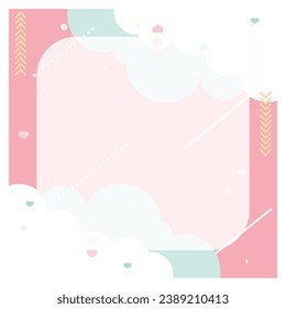 Modern abstract pink background vector border framework