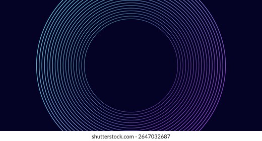 Modern abstract pink blue gradient flowing wave lines on dark background. Glowing lines. Shiny moving lines design. Futuristic banner template. Suit for poster, banner, cover, website