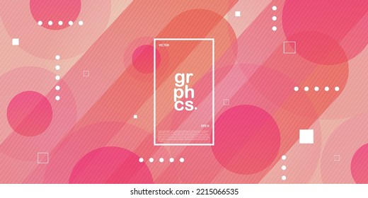 Ilustración moderna de gradiente rosa abstracto con fondo geométrico con un patrón simple. diseño fresco.vector Eps10