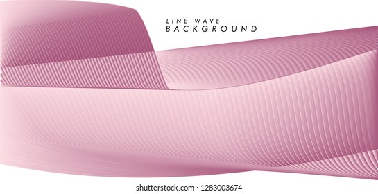 modern abstract pink line wave background