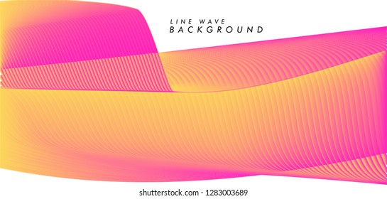 modern abstract pink line wave background