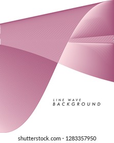 modern abstract pink line wave background