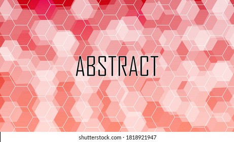 modern abstract polygon background design, red hexagonal mesh pattern with text space background