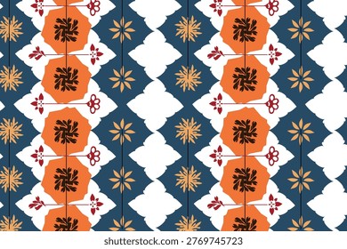 Modern abstract polygon geometric floral seamless pattern with angular botanical shapes in muted tones, suitable for wallpaper, textile printing, packaging, and contemporary surface applications