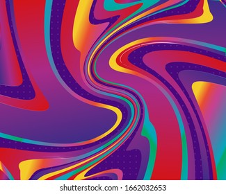 Modern abstract poster with gradient shapes 