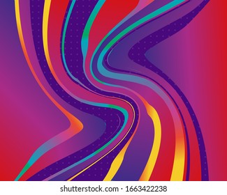 Modern abstract poster with gradient shapes for web