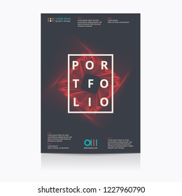 Modern abstract poster Layout with blend shapes. Vector illustration.