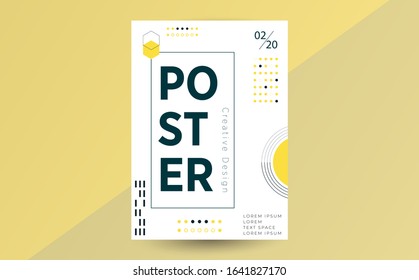 Modern abstract poster, minimal poster design. Colorful geometric background, vector illustration.