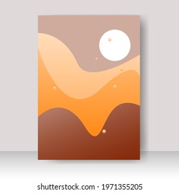 Modern Abstract posters art with boho style vector illustrations. for poster, greeting card, flyer, banner, social media. minimalist wall decor