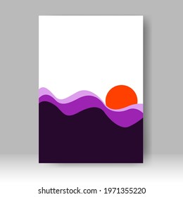 Modern Abstract posters art with boho style vector illustrations. for poster, greeting card, flyer, banner, social media. minimalist wall decor