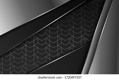 modern abstract premium silver background banner with geometric pattern.