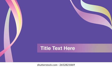 Fundo de apresentação abstrata moderno com ondas coloridas gradiente em roxo. Modelo vetorial com espaço de texto, perfeito para negócios, banners, cartazes, web, projetos digitais, design de marketing.