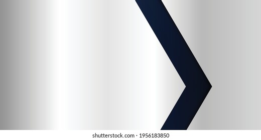 Modern abstract presentation background. Luxury arrow shapes geometric background. Abstract decoration,  halftone gradients. Vector illustration. Blue and silver background