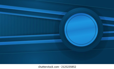 Modern abstract presentation background. Luxury paper cut background. Abstract decoration, bluish shiny pattern, line stripes gradients, 3d Vector illustration. Dark blue background