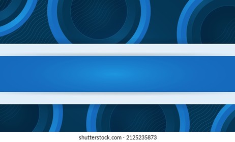 Modern abstract presentation background. Luxury paper cut background. Abstract decoration, bluish shiny pattern, line stripes gradients, 3d Vector illustration. Dark blue background