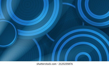 Modern abstract presentation background. Luxury paper cut background. Abstract decoration, bluish shiny pattern, line stripes gradients, 3d Vector illustration. Dark blue background