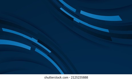 Modern abstract presentation background. Luxury paper cut background. Abstract decoration, bluish shiny pattern, line stripes gradients, 3d Vector illustration. Dark blue background