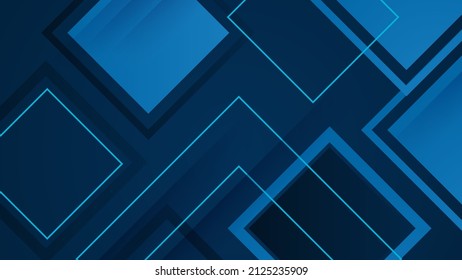 Modern abstract presentation background. Luxury paper cut background. Abstract decoration, bluish shiny pattern, line stripes gradients, 3d Vector illustration. Dark blue background
