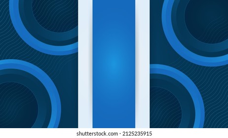 Modern abstract presentation background. Luxury paper cut background. Abstract decoration, bluish shiny pattern, line stripes gradients, 3d Vector illustration. Dark blue background