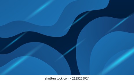 Modern abstract presentation background. Luxury paper cut background. Abstract decoration, bluish shiny pattern, line stripes gradients, 3d Vector illustration. Dark blue background