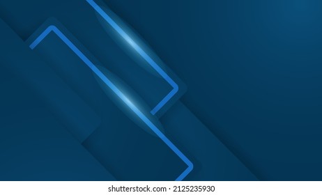 Modern abstract presentation background. Luxury paper cut background. Abstract decoration, bluish shiny pattern, line stripes gradients, 3d Vector illustration. Dark blue background
