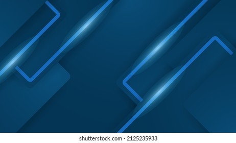 Modern abstract presentation background. Luxury paper cut background. Abstract decoration, bluish shiny pattern, line stripes gradients, 3d Vector illustration. Dark blue background
