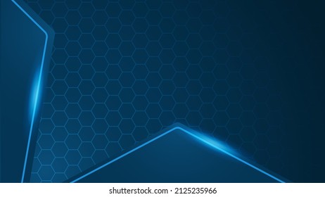 Modern abstract presentation background. Luxury paper cut background. Abstract decoration, bluish shiny pattern, line stripes gradients, 3d Vector illustration. Dark blue background