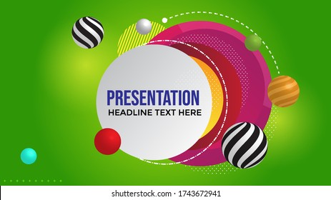 Modern Abstract Presentation Template Vector with Circle Gradient 