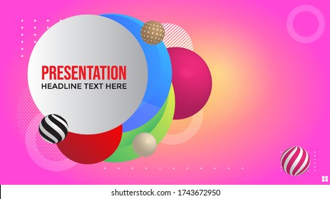 Modern Abstract Presentation Template Vector with Circle Gradient 