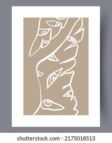Modern abstract printable posters or banners bundle for interior design. Abstractionism art wall decorations and designs. Vector illustration. 