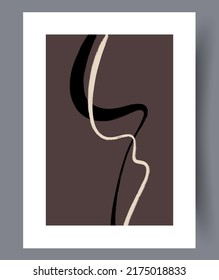 Modern abstract printable posters or banners bundle for interior design. Abstractionism art wall decorations and designs. Vector illustration. 