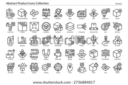 Modern Abstract Product Design and Conceptual Icon Set