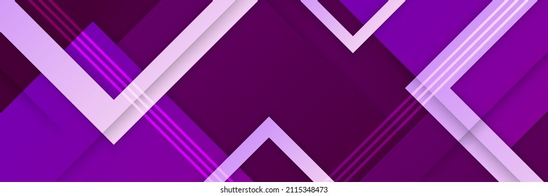 Modern abstract purple banner background