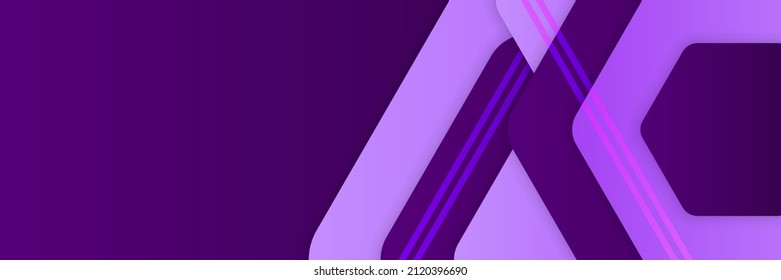 Modern abstract purple banner background