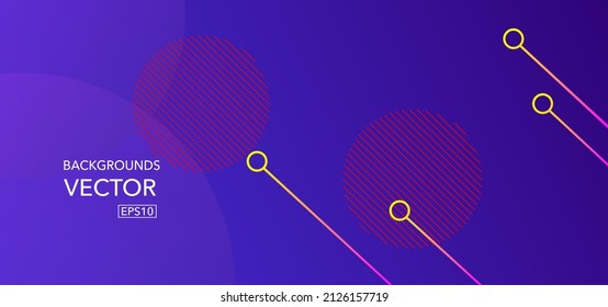 Modern abstract purple blue gradient geometric wavy background. Vector illustration. Eps10