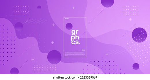 Modern abstract purple geometric background. Wavy design background. Trendy gradient shapes composition.Eps10 vector