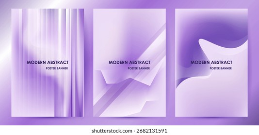 Moderno Abstractas púrpura gradiente cartel Anuncio Colección.