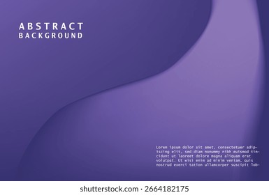  Moderno abstrato roxo gradiente design vetor fundo com formas curvas suaves e transição de cor escura para luz para arte digital, design da Web e projetos gráficos futuristas