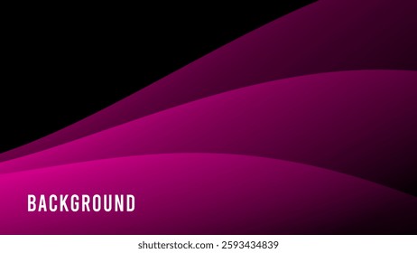 Modern abstract purple pink black gradient wave background, gradient transition