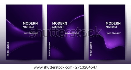 Modern abstract purple wave on dark background, tech banner, corporate business or presentation
