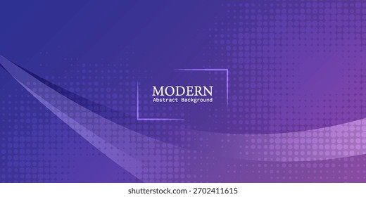 Fundo ondulado roxo abstrato moderno com pontos de meio-tom
