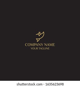 modern abstract queen bird logo