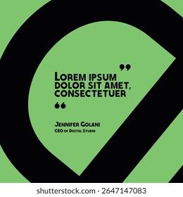 Modern Abstract Quote Template Design for Text Content and Social Media Background
