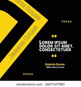 Modern Abstract Quote Template Design for Text Content and Social Media Background