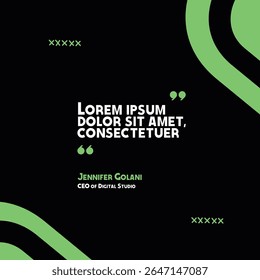 Modern Abstract Quote Template Design for Text Content and Social Media Background