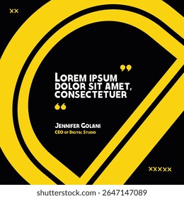 Modern Abstract Quote Template Design for Text Content and Social Media Background