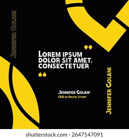Modern Abstract Quote Template Design for Text Content and Social Media Background