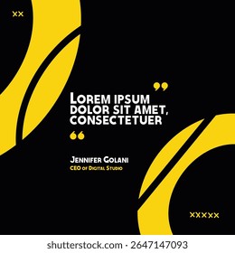 Modern Abstract Quote Template Design for Text Content and Social Media Background