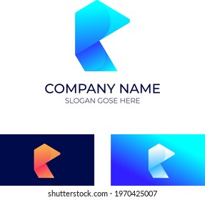 
Modern abstract R letter mark logo