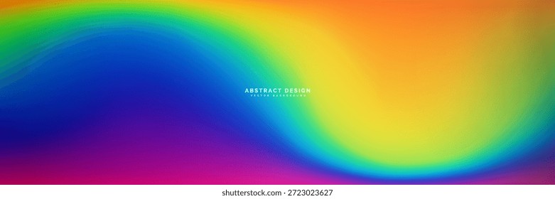 Modern abstract rainbow background with flowing gradient waves, creating a bold, energetic, and eye-catching visual.